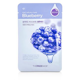 THE FACE SHOP REAL NATURE MASK - BLUEBERRY (HIGHLY NOURISHING) 10X23G/0.8OZ