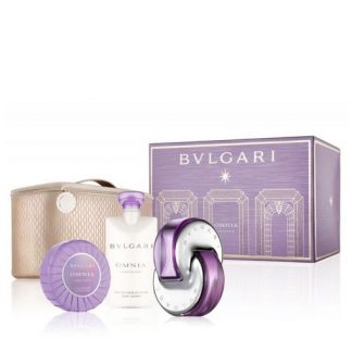 BVLGARI OMNIA AMETHYSTE 4 PCS WITH BEAUTY POUCH GIFT SET FOR WOMEN
