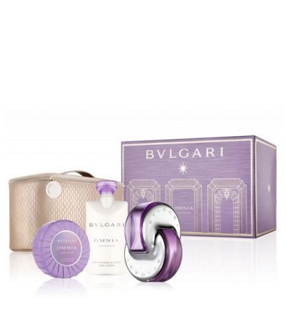 BVLGARI OMNIA AMETHYSTE 4 PCS WITH BEAUTY POUCH GIFT SET FOR WOMEN