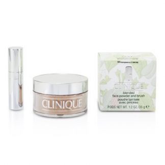 CLINIQUE BLENDED FACE POWDER + BRUSH - NO. 03 TRANSPARENCY; PREMIUM PRICE DUE TO SCARCITY  35G/1.2OZ