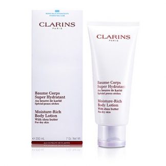 CLARINS MOISTURE RICH BODY LOTION WITH SHEA BUTTER - DRY SKIN  200ML/7OZ