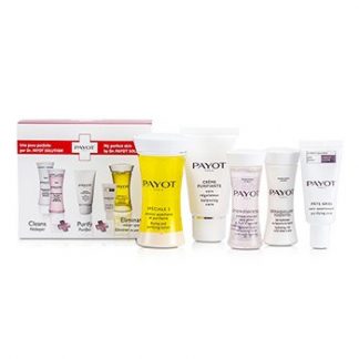 PAYOT TRAVEL SET: SPECIALE 5 + CREME PURIFIANTE + DEMAQUILLANT ESSENTIEL + LOTION ESSENTIELLE + PATE GRISE  5PCS