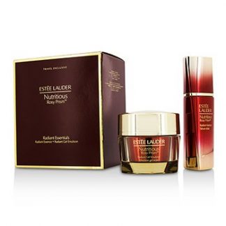 ESTEE LAUDER NUTRITIOUS ROSY PRISM SET: RADIANT ESSENCE 30ML + RADIANT GEL EMULSION 50ML  2PCS