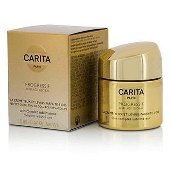 CARITA PROGRESSIF ANTI AGE GLOBAL PERFECT CREAM TRIO OF GOLD FOR