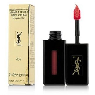 YVES SAINT LAURENT ROUGE PUR COUTURE VERNIS A LEVRES VINYL CREAM CREAMY STAIN - # 403 ROSE HAPPENING  5.5ML/0.18OZ