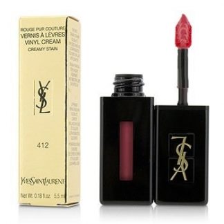 YVES SAINT LAURENT ROUGE PUR COUTURE VERNIS A LEVRES VINYL CREAM CREAMY STAIN - # 412 ROSE MIX  5.5ML/0.18OZ