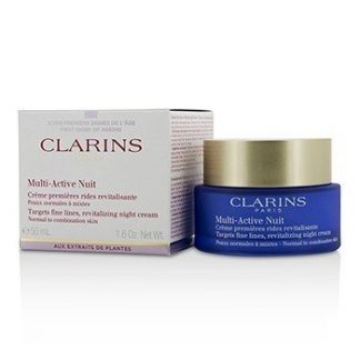 CLARINS MULTI-ACTIVE NIGHT TARGETS FINE LINES REVITALIZING NIGHT CREAM - FOR NORMAL TO COMBINATION SKIN  50ML/1.6OZ