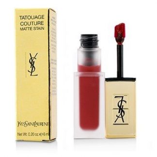 YVES SAINT LAURENT TATOUAGE COUTURE MATTE STAIN - # 10 CARMIN STATEMENT  6ML/0.2OZ