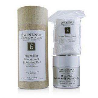 EMINENCE BRIGHT SKIN LICORICE ROOT EXFOLIATING PEEL (WITH 35 DUAL-TEXTURED COTTON ROUNDS)  50ML/1.7OZ