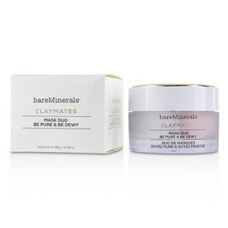 BAREMINERALS CLAYMATES BE PURE &AMP; BE DEWY MASK DUO  58G/2.04OZ