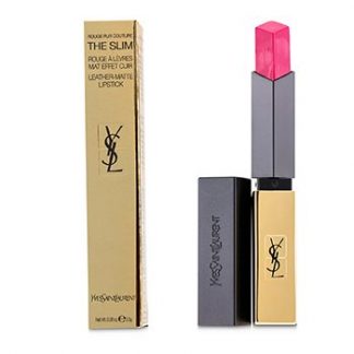 YVES SAINT LAURENT ROUGE PUR COUTURE THE SLIM LEATHER MATTE LIPSTICK - # 8 CONTRARY FUCHSIA  2.2G/0.08OZ