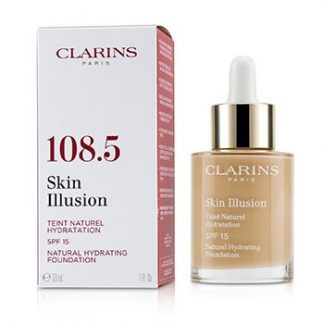 CLARINS SKIN ILLUSION NATURAL HYDRATING FOUNDATION SPF 15 # 108.5 CASHEW  30ML/1OZ