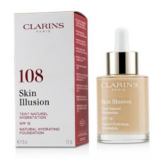 CLARINS SKIN ILLUSION NATURAL HYDRATING FOUNDATION SPF 15 # 108 SAND  30ML/1OZ