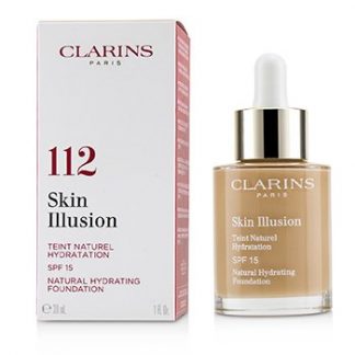 CLARINS SKIN ILLUSION NATURAL HYDRATING FOUNDATION SPF 15 # 112 AMBER  30ML/1OZ