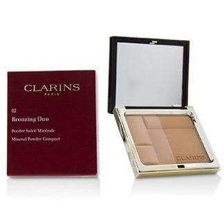 CLARINS BRONZING DUO MINERAL POWDER COMPACT - # 02 MEDIUM  10G/0.35OZ