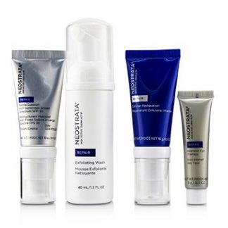 NEOSTRATA SKIN ACTIVE DERM ACTIF REPAIR - COMPREHENSIVE ANTIAGING SYSTEM: EXFOLIATING WASH + CELLULAR RESTORATION + MATRIX SUPPORT SPF 30 + INTENSIVE EYE THERAPY  4PCS